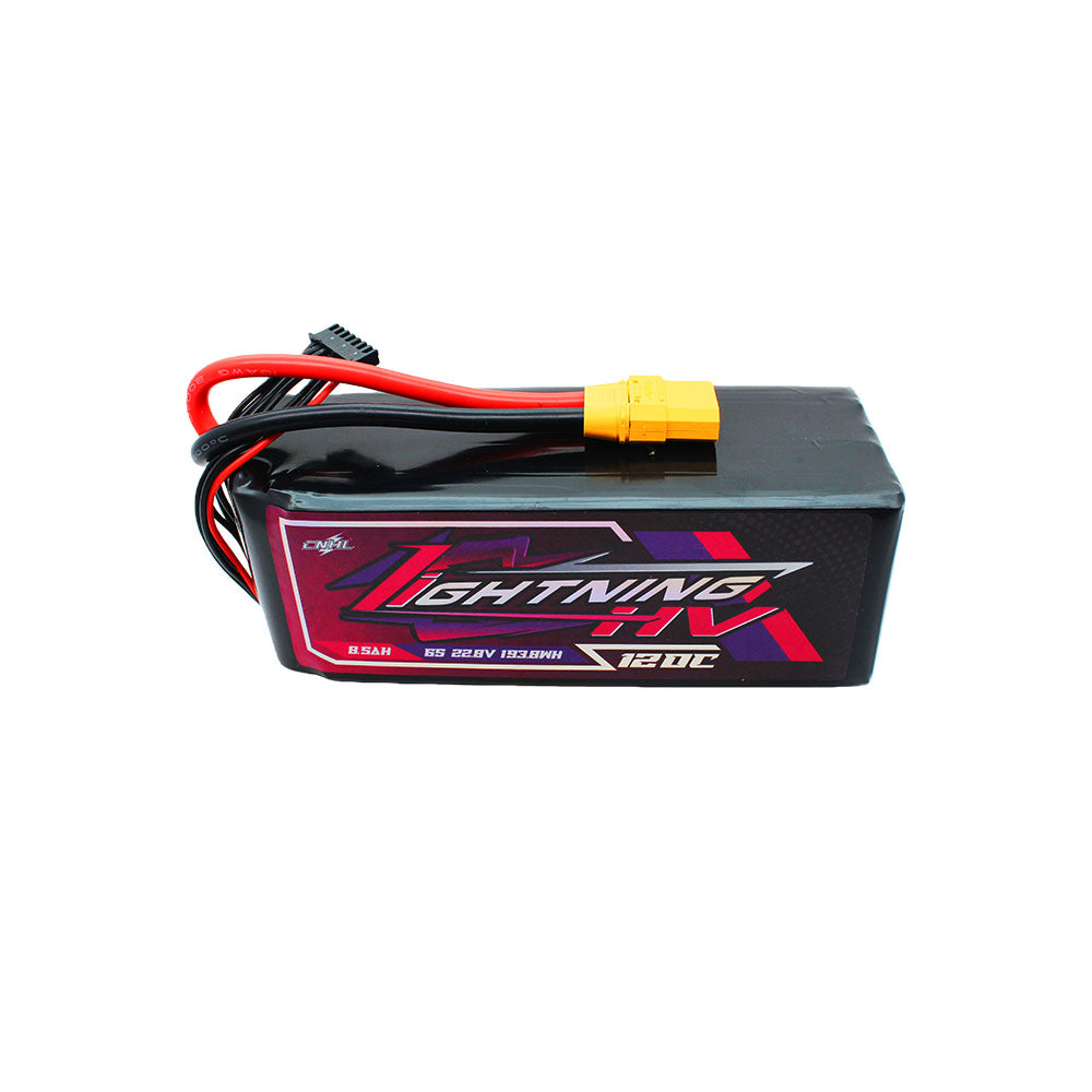 Аккумулятор CNHL Lightning LiHV 8500mAh 22.8V 6S 120C HV with XT90 Plug для FPV дрона