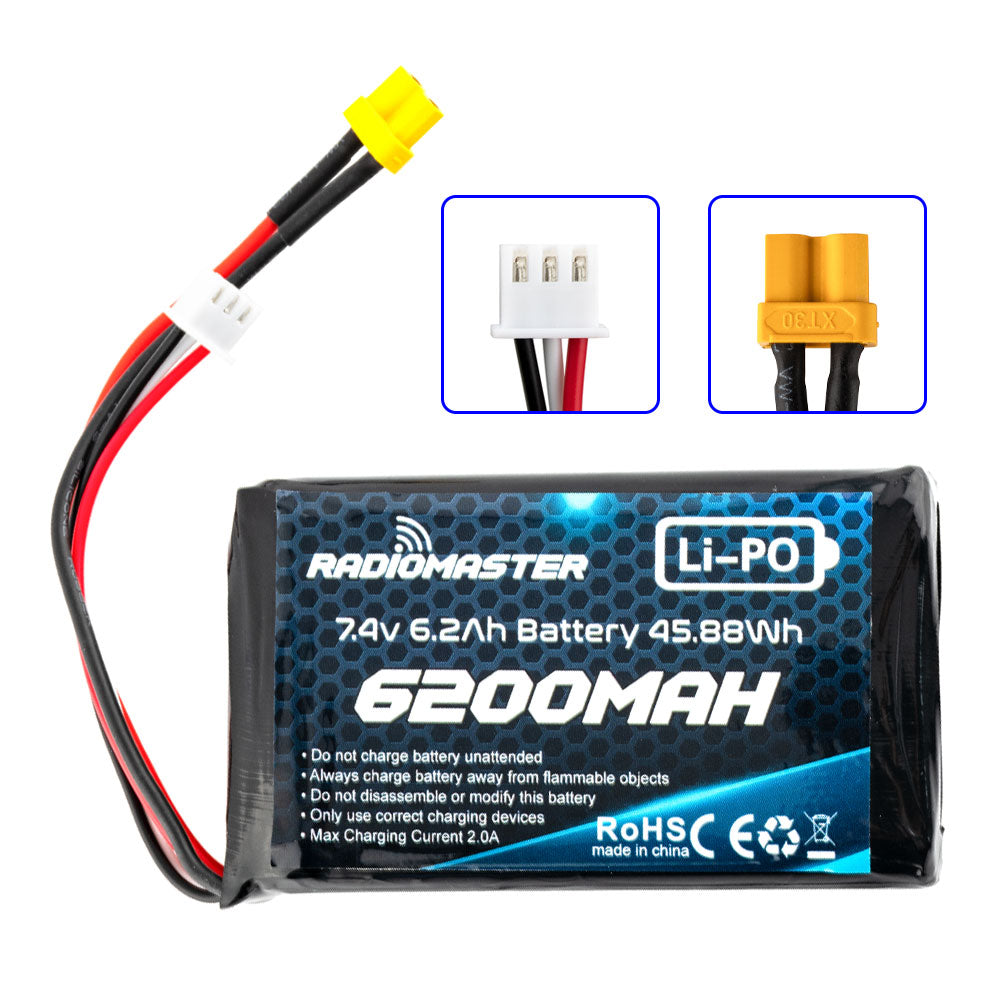 Аккумулятор RadioMaster 2S 7.4V 6200mAh для FPV дрона