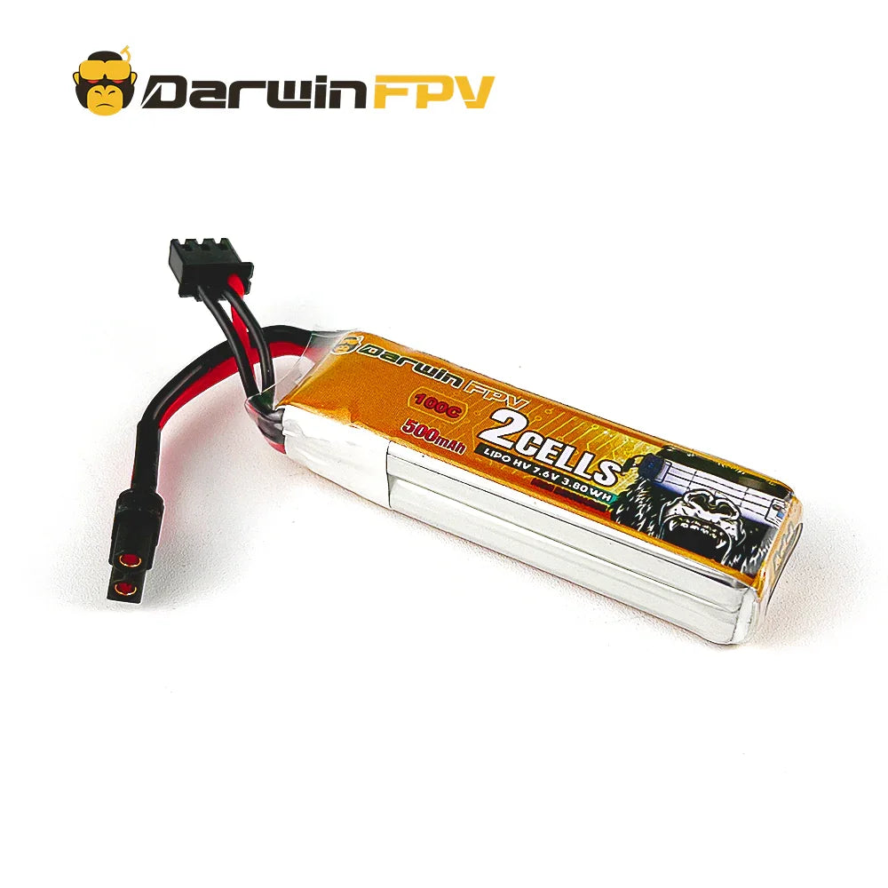 Аккумулятор DarwinFPV 500mAh 2S 7.6V 100C FPV Drone — 2S 500mAh 7.6V 100C / 4PCS