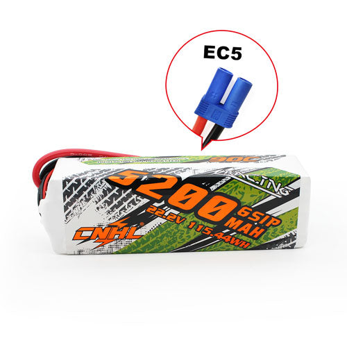 Аккумулятор CNHL Racing Series 5200mAh 22.2V 6S 90C with EC5 Plug для FPV дрона