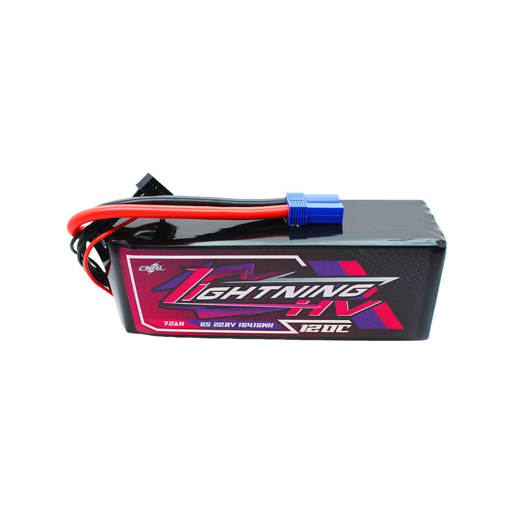 Аккумулятор CNHL Lightning LiHV 7200mAh 22.8V 6S 120C HV with EC5 Plug для FPV дрона