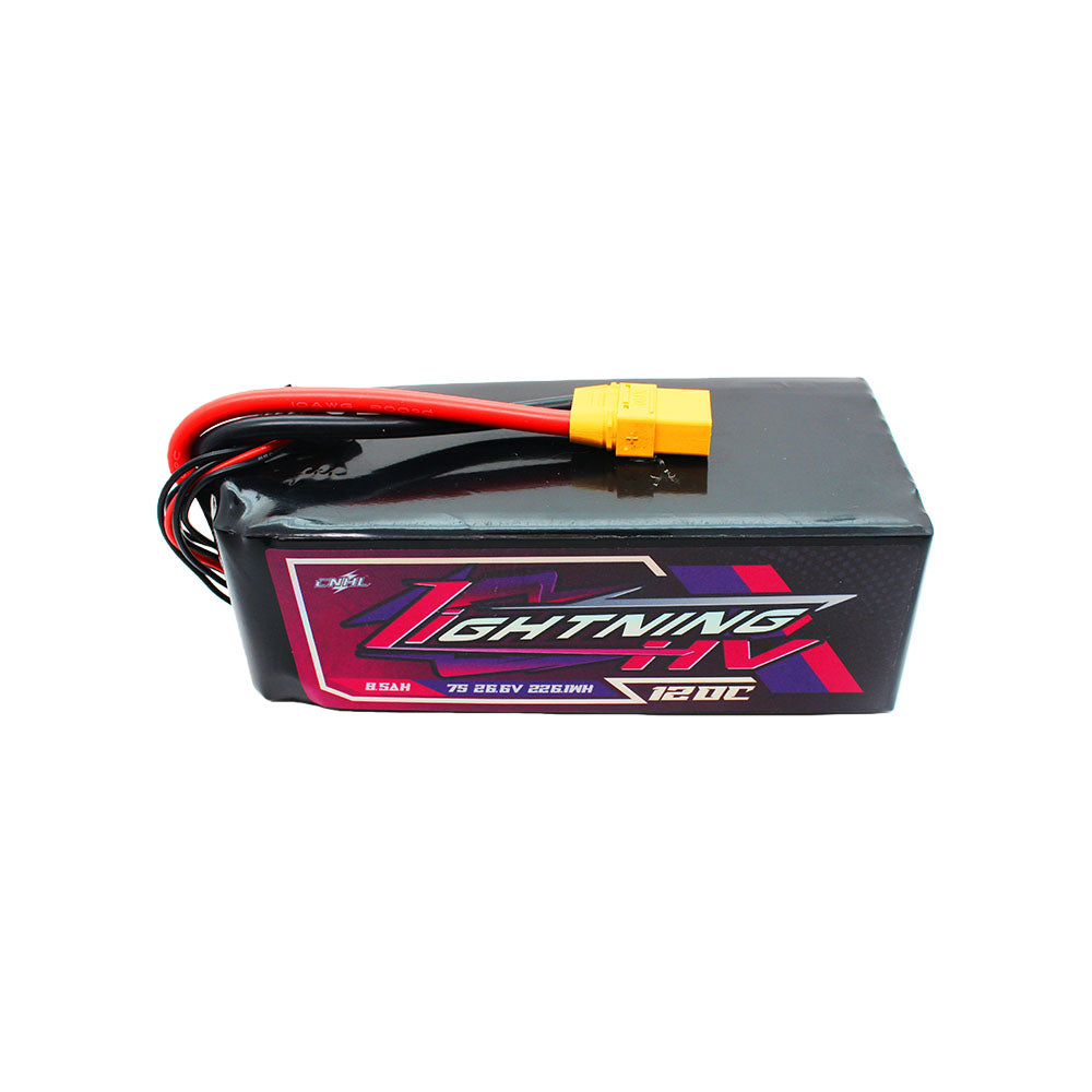 Аккумулятор CNHL Lightning LiHV 8500mAh 26.6V 7S 120C HV with XT90 Plug для FPV дрона