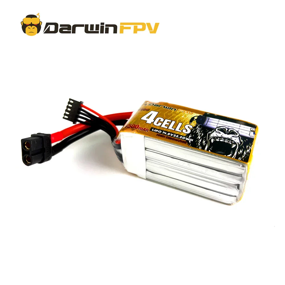 Аккумулятор DarwinFPV 1500mAh 4S 14.8V 110C — 1500mAh 4S 14.8V 110C / 4PCS для FPV дрона